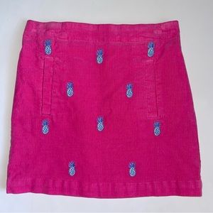 Vineyard Vines Pineapple Embroidered Corduroy Skirt